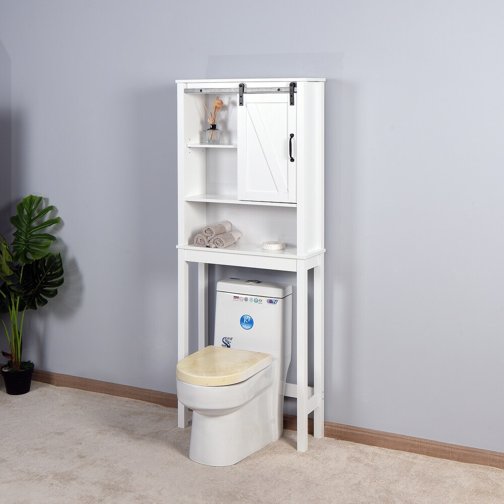 Over the Toilet Storage Cabinet Bathroom Cabinet with Adjustable Shelf