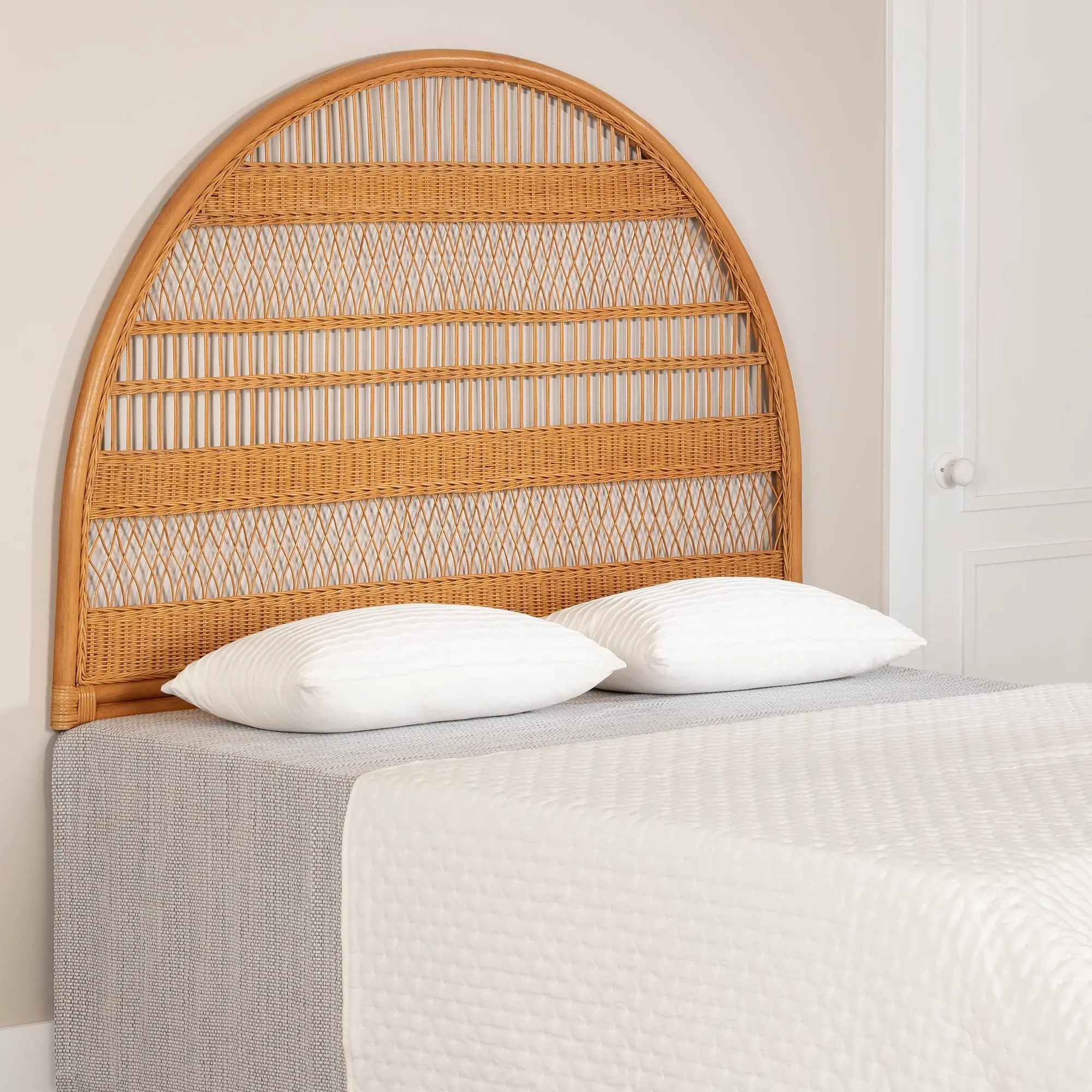 Balka Rattan Queen Wall-Mounted Headboard - South Shore