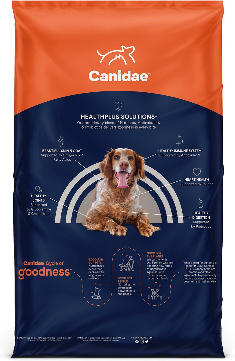 CANIDAE Pure Goodness Senior Chicken， Sweet Potato and Garbanzo Bean Recipe Dry Dog Food