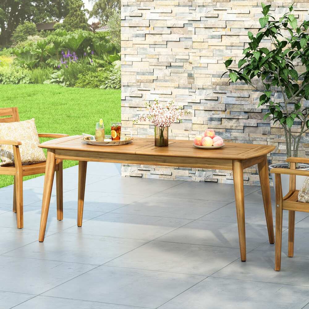 Artesia Outdoor Rustic Acacia Wood Dining Table by Christopher Knight Home   71.00\