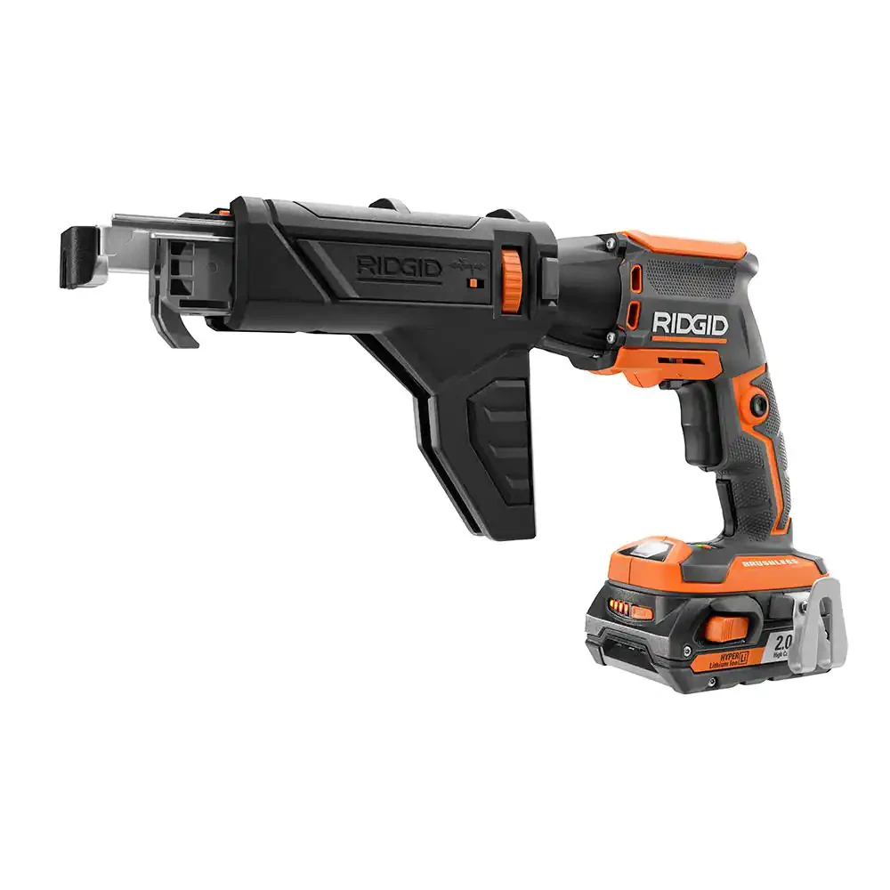 Ridgid 18V Brushless Cordless Drywall Screwdriver With Collated Attachment (Tool-Only)