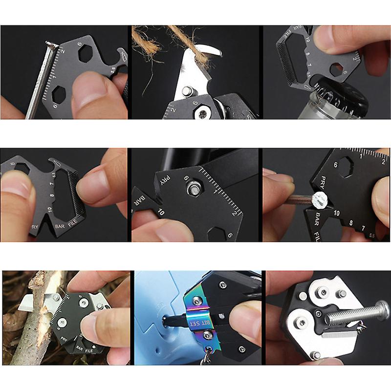 Multifunctional Hexagon Coin Outdoor Edc Tool Hexagon Folding Coin Knife Keychain Screwdriver Pocket Fold Mini Coltello Gear Pee