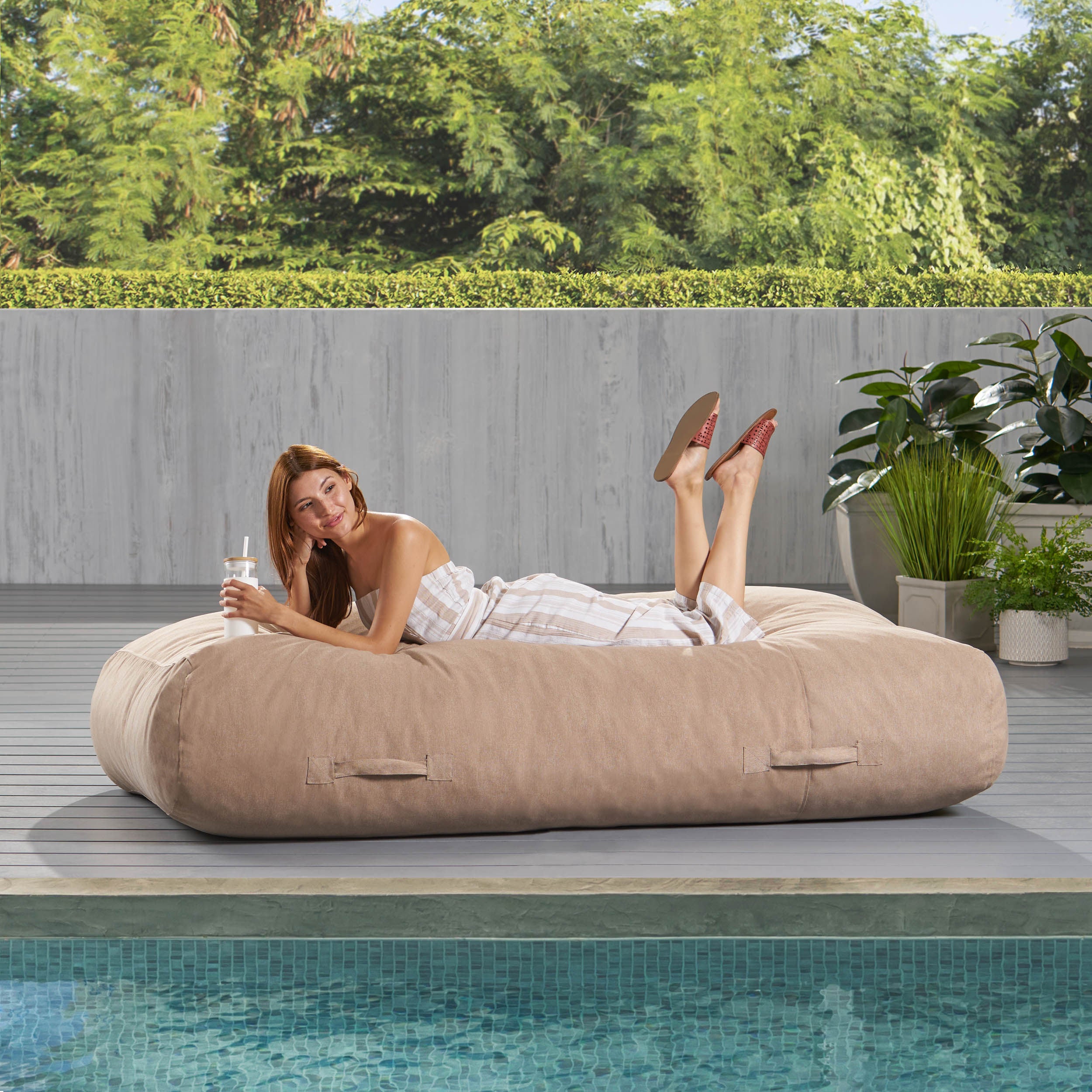 Arcelia Outdoor Water Resistant 6X3 Lounger Bean Bag