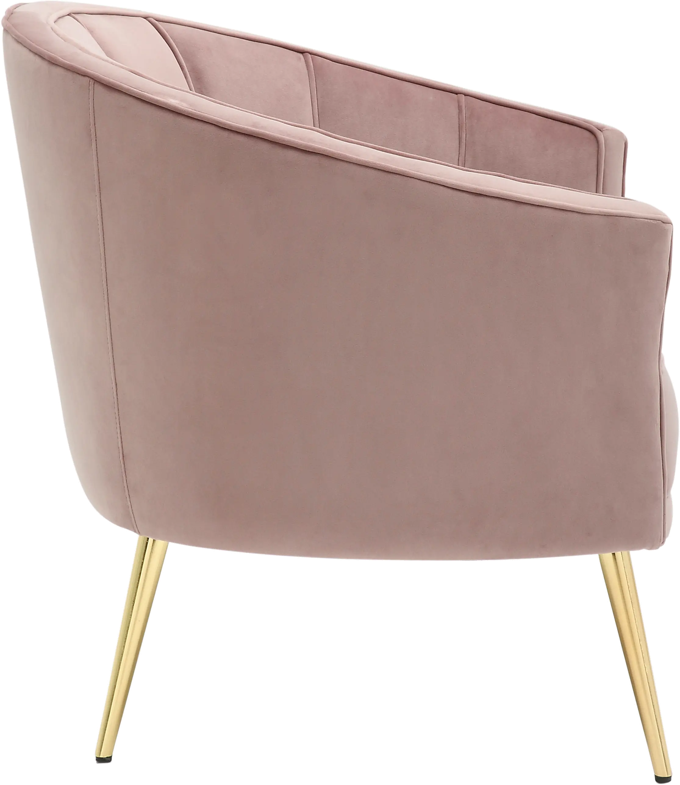 Tania Blush Pink Velvet Glam Accent Chair