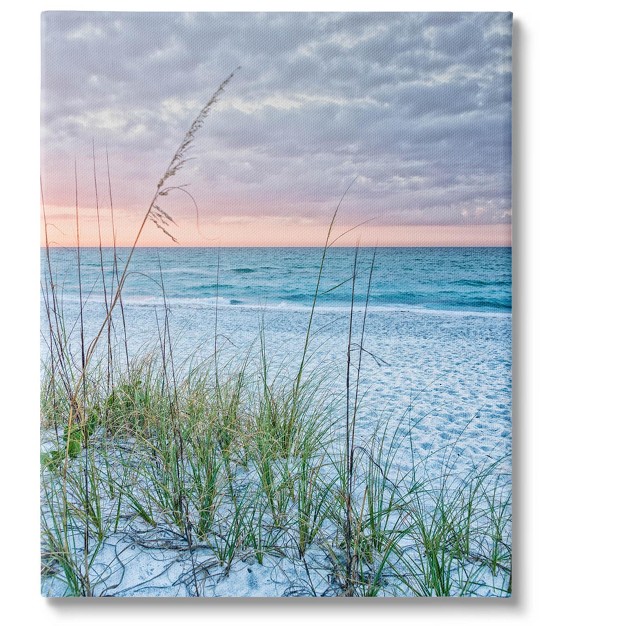 Stupell Industries Coastal Sea Grass Sprigs Beach Shore Canvas Wall Art