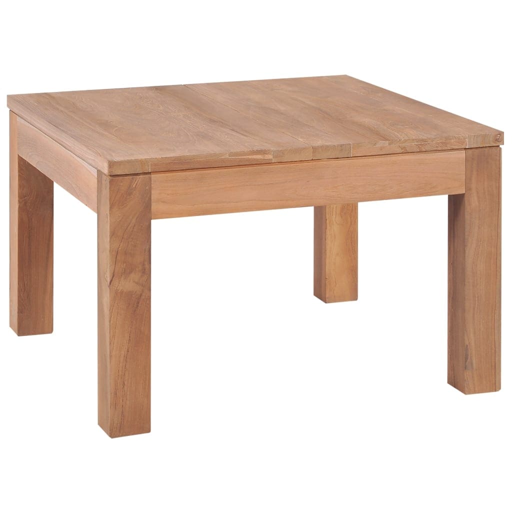 Coffee Table Solid Teak Wood with Natural Finish 23.6