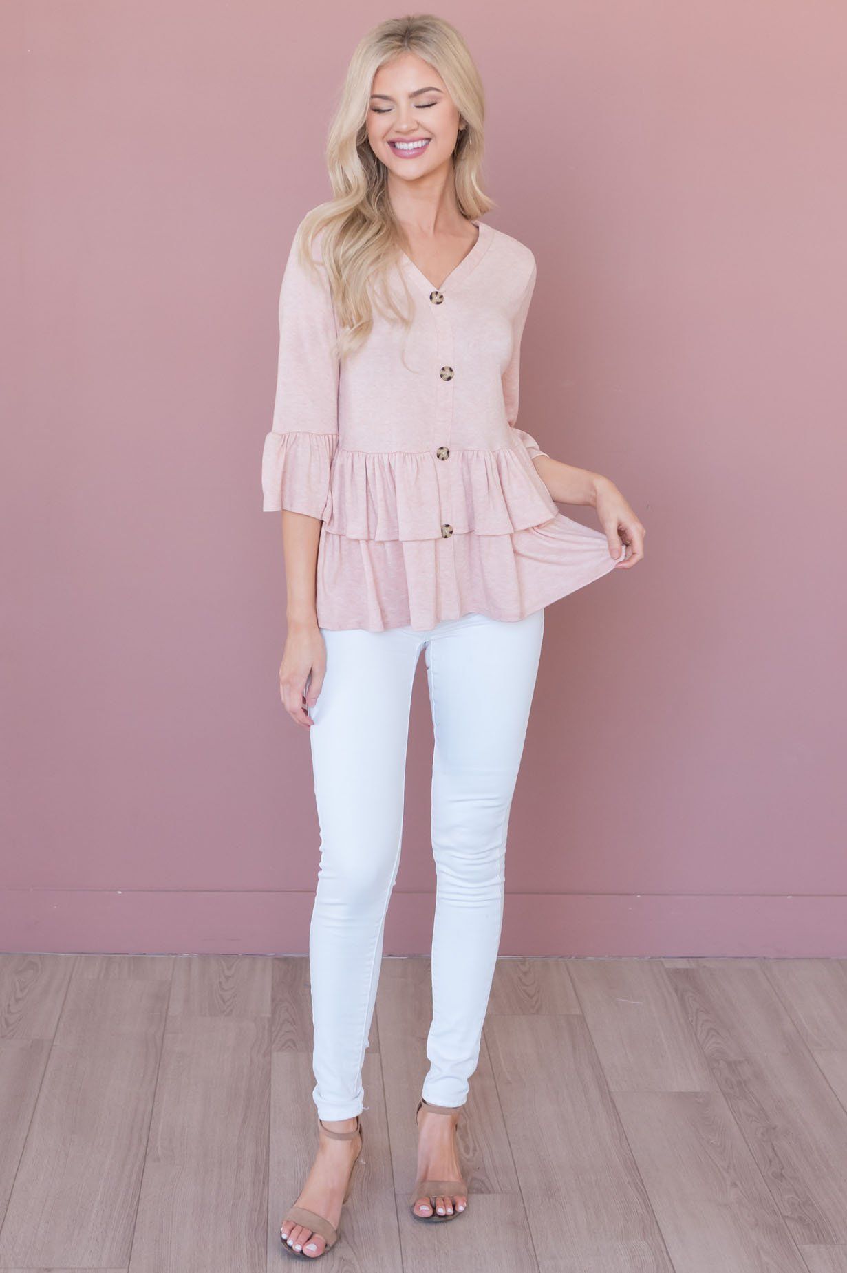 Love For A Lifetime Modest Button Blouse