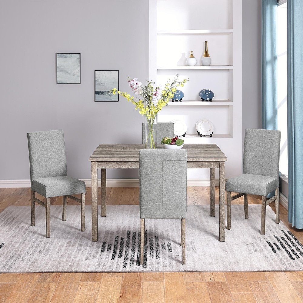 Modern Rectangular Dining Table with Chairs for Kitchens and Dining Room