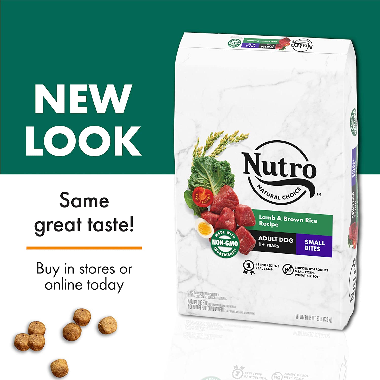 Nutro Natural Choice Small Bites Adult Lamb and Brown Rice Recipe Dry Dog Food 30 Pound (Pack of 1)