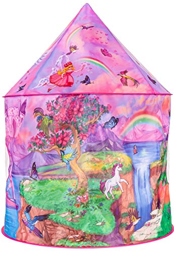 unicorn play tent playhouse | incredibly detailed magical unicorn design for indoor and outdoor fun, imaginative games & gift | foldable playhouse toy + carry bag for boys & girls | by imagenius toys