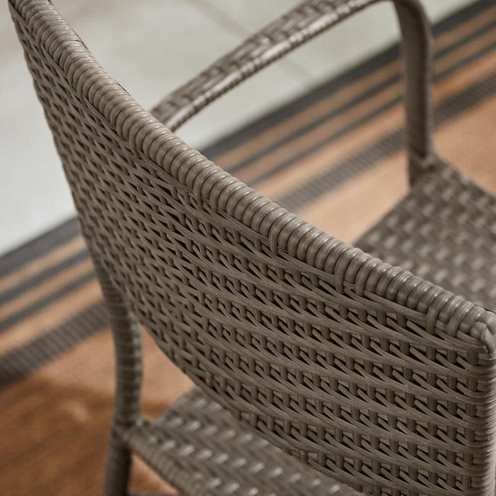 StyleWell Emmet Brown Stackable Steel Frame Resin Wicker Outdoor Lounge Chair (2-Pack) 69-231BR-468K