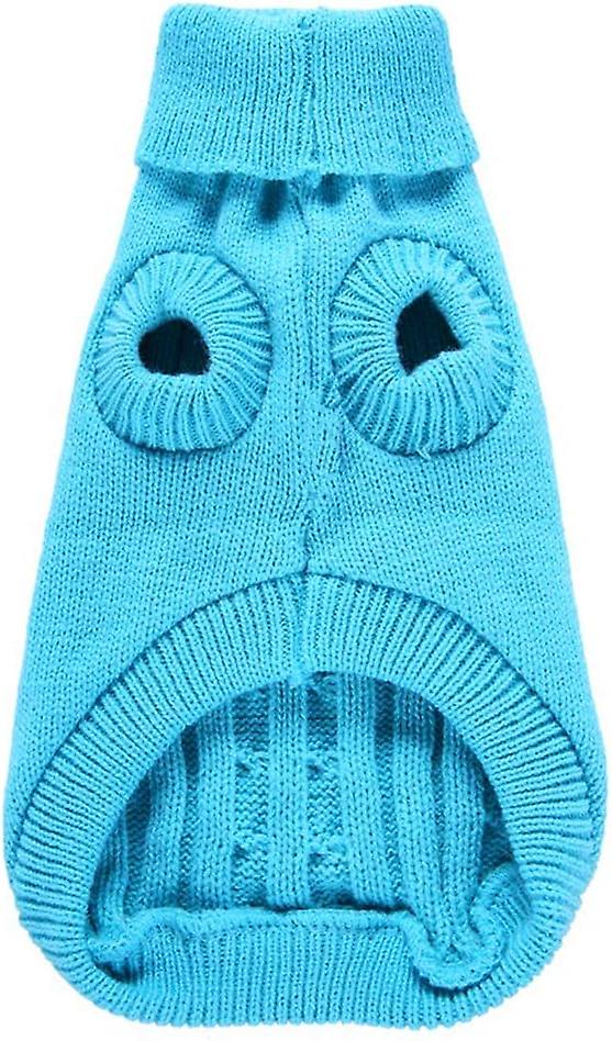 Dog Sweater， Warm Pet Sweaters Dogs Large Dogs， Cute Knitted Classic Cat Sweater Dog Clothes Coat For Girls Boys Dog Puppy Cat (medium， Sky Blue)