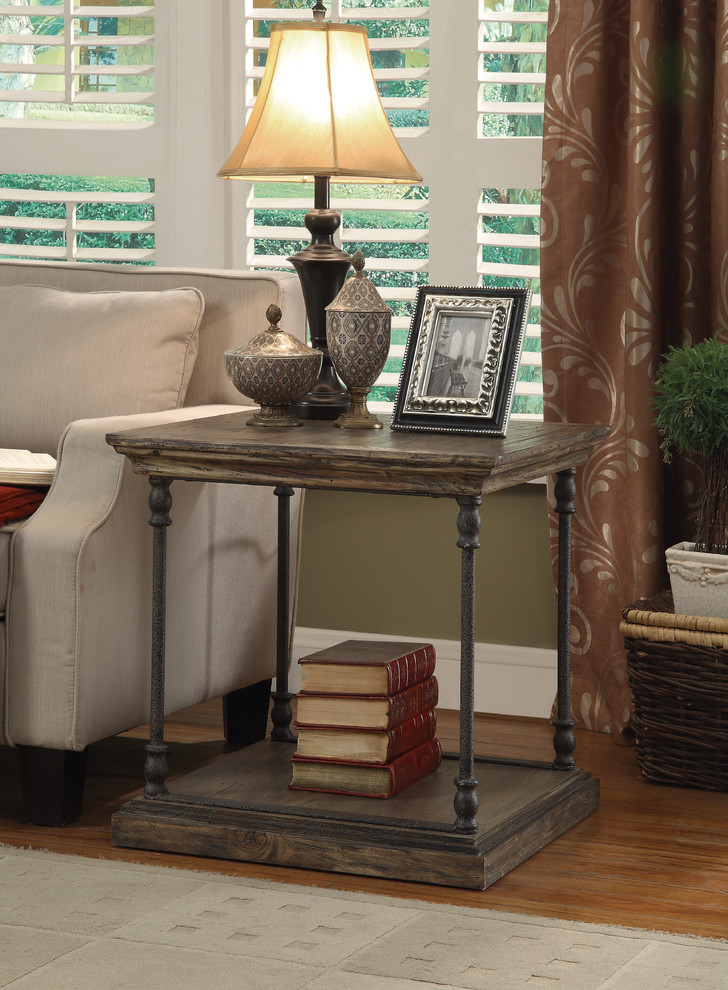 End Table  Hylas Medium Brown   Traditional   Side Tables And End Tables   by HedgeApple  Houzz