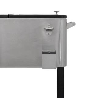 PERMASTEEL 80 qt. Stainless Steel Outdoor Patio Cooler with Removable Basin PS-223-SS