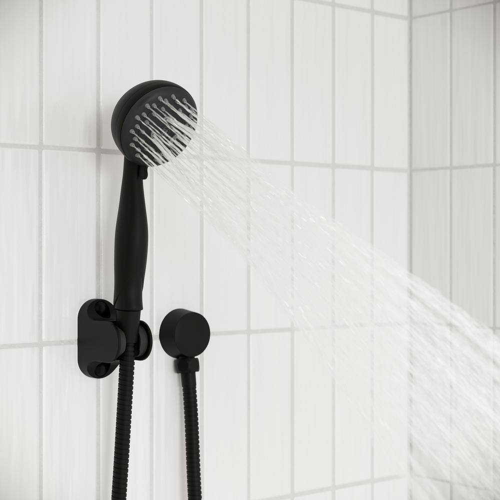 Pfister 3-Spray Patterns 3.09 in. Wall Mount Handheld Shower Head in Matte Black LG16-190B