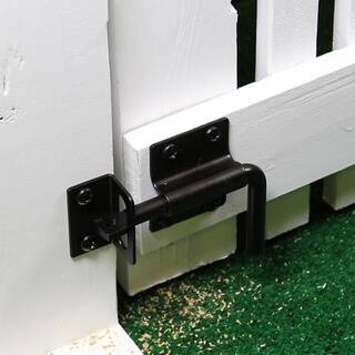 Everbilt 5 in. Black Heavy Duty Gate Slide Bolt Latch 20514