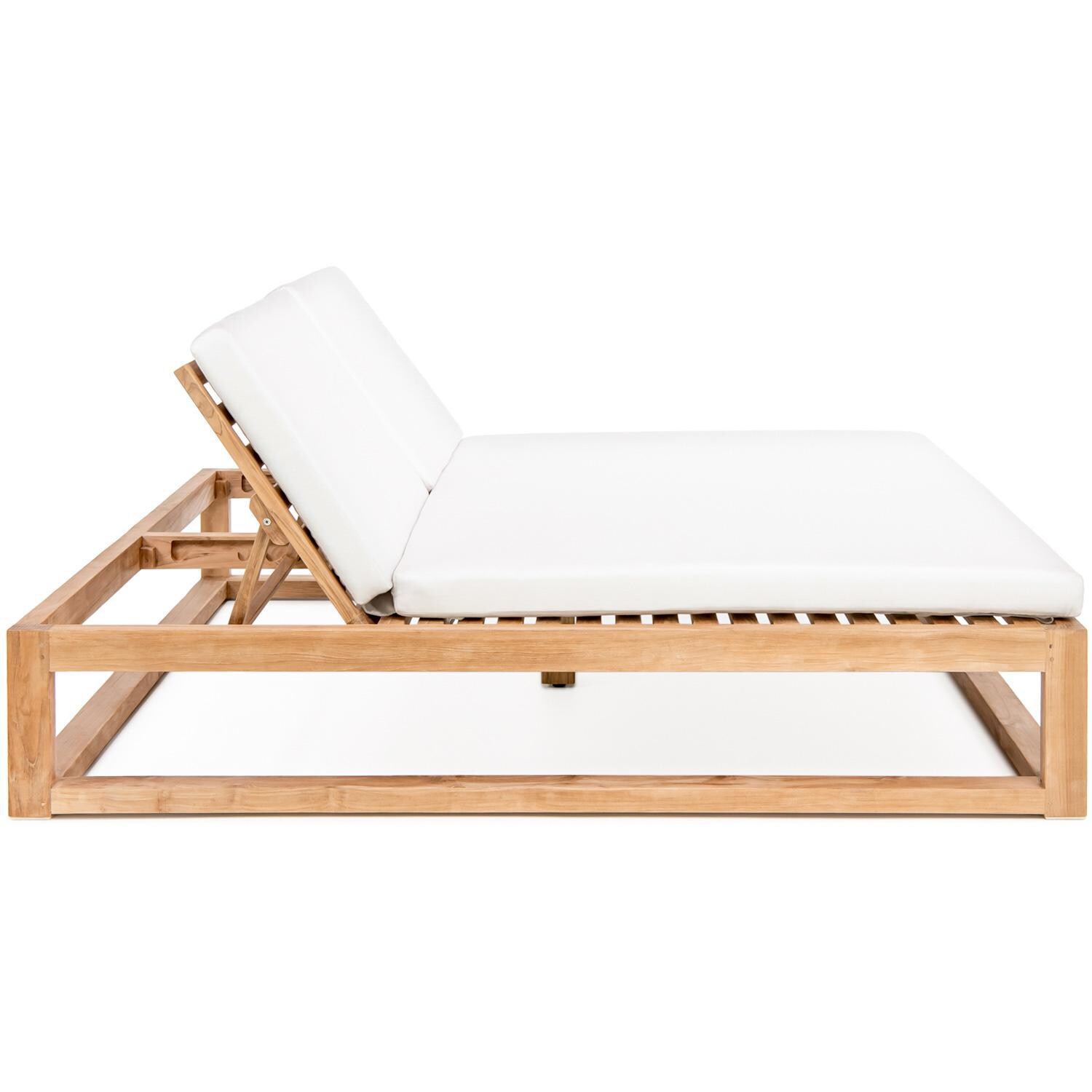 Signature Sandview Teak Patio Double Chaise Lounge