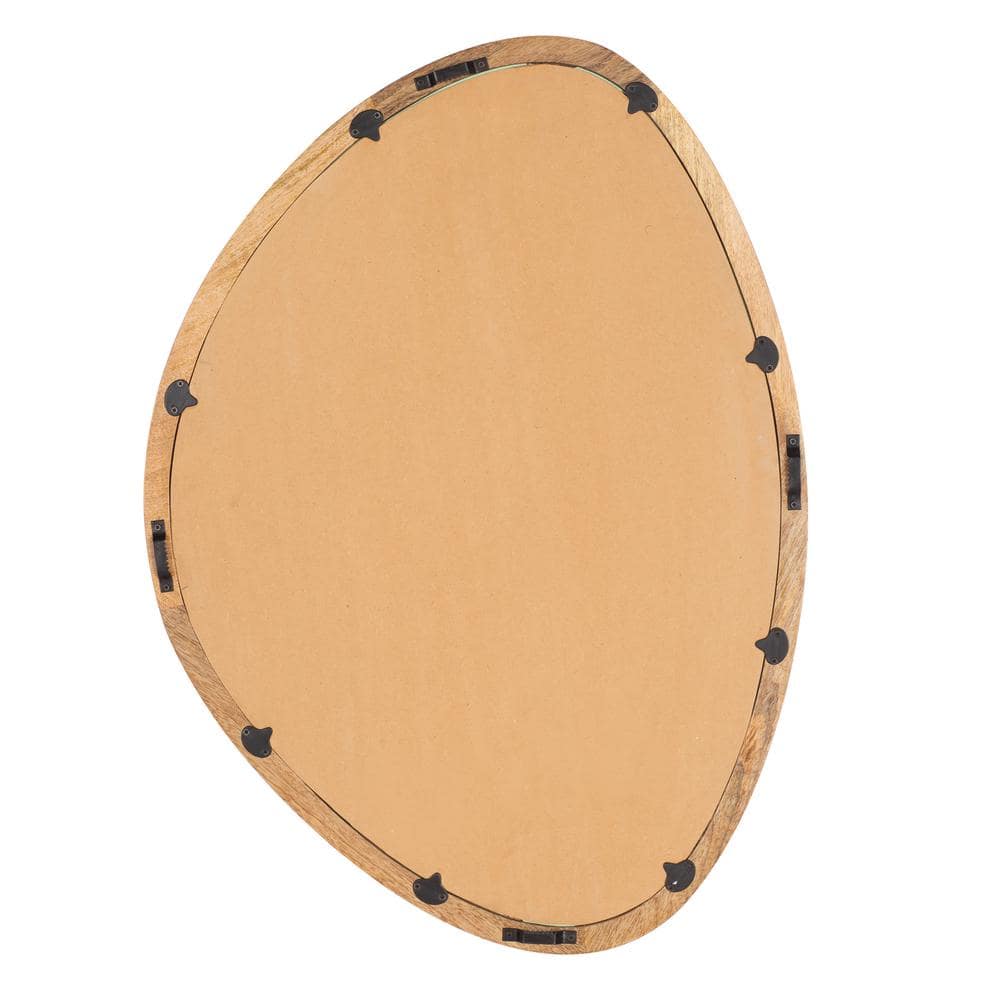 Poly and Bark Medium Irregular Natural Contemporary Mirror (30.5 in. H x 22 in. W) HD-573-NAT