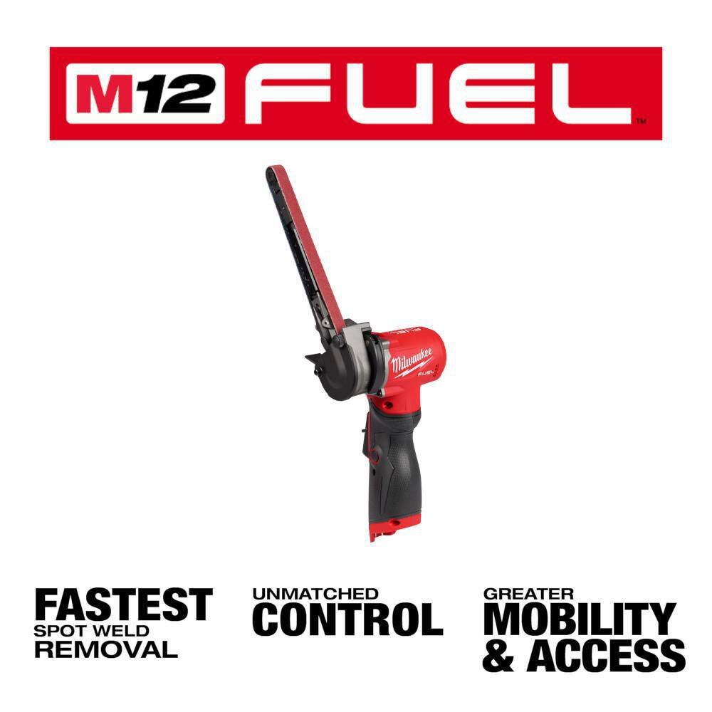 MW M12 FUEL 12V Lithium-Ion Brushless Cordless 12 in. x 18 in. Bandfile (Tool-Only) 2482-20