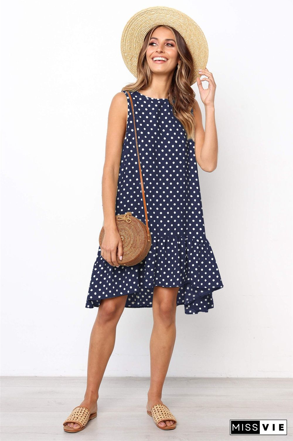 Printed Ruffled Women's Dress