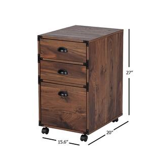 SAINT BIRCH Bombay Walnut 3-Drawer Lateral File Cabinet SBBX4300MFWN