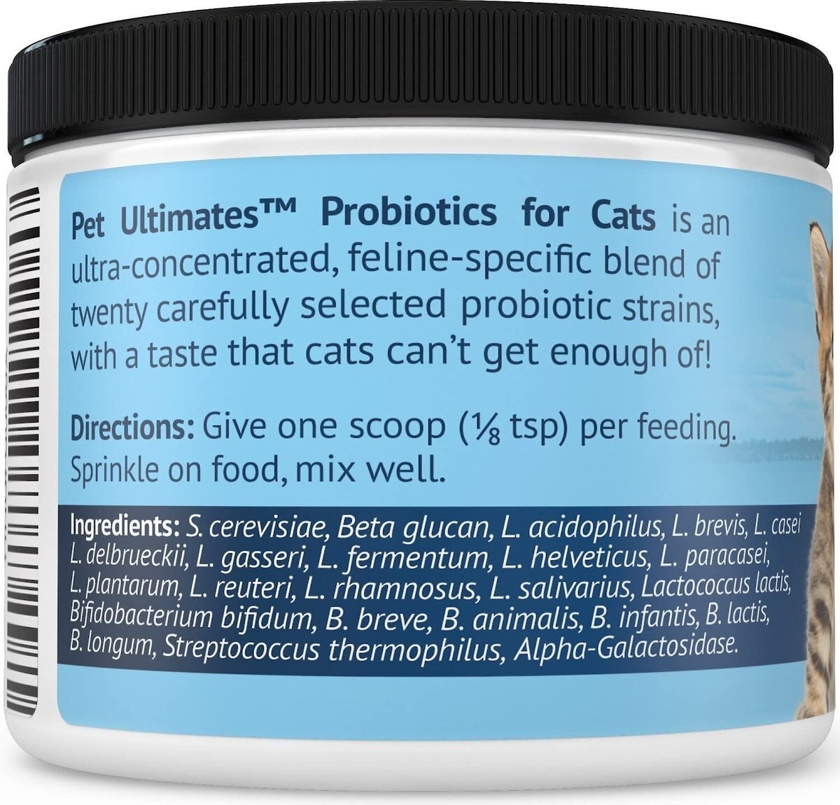 Pet Ultimates Probiotics Cat Supplement， 1.55-oz jar