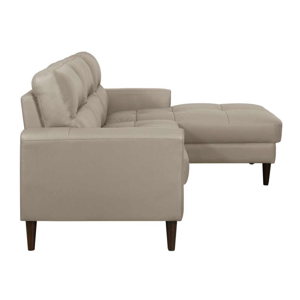Dakota Leather Match Living Room 2 Piece Sectional with Right Chaise