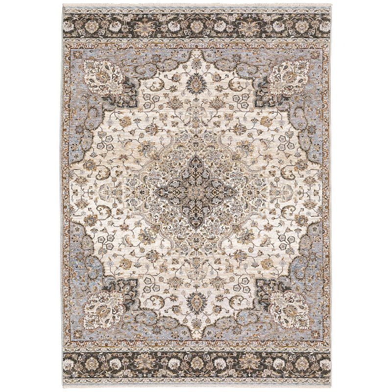 StyleHaven Mascotte Majestic Medallion Traditional Fringed Area Rug