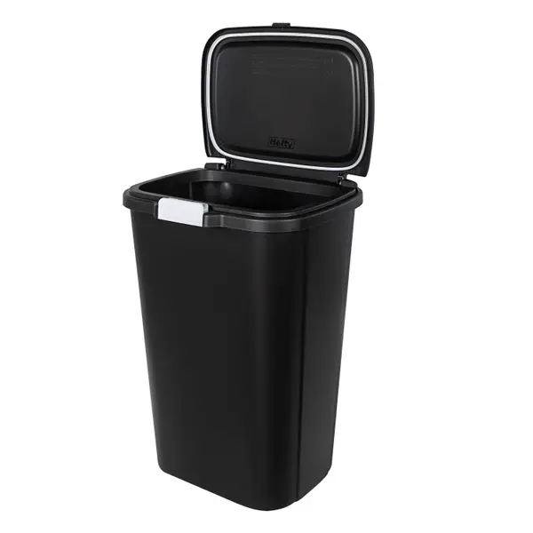 Hefty 13 Gallon Odor Control Touch Lid Trash Can