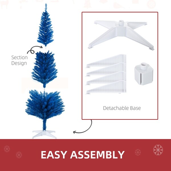 6 Foot Artificial Pencil Christmas Tree，Slim Xmas Tree