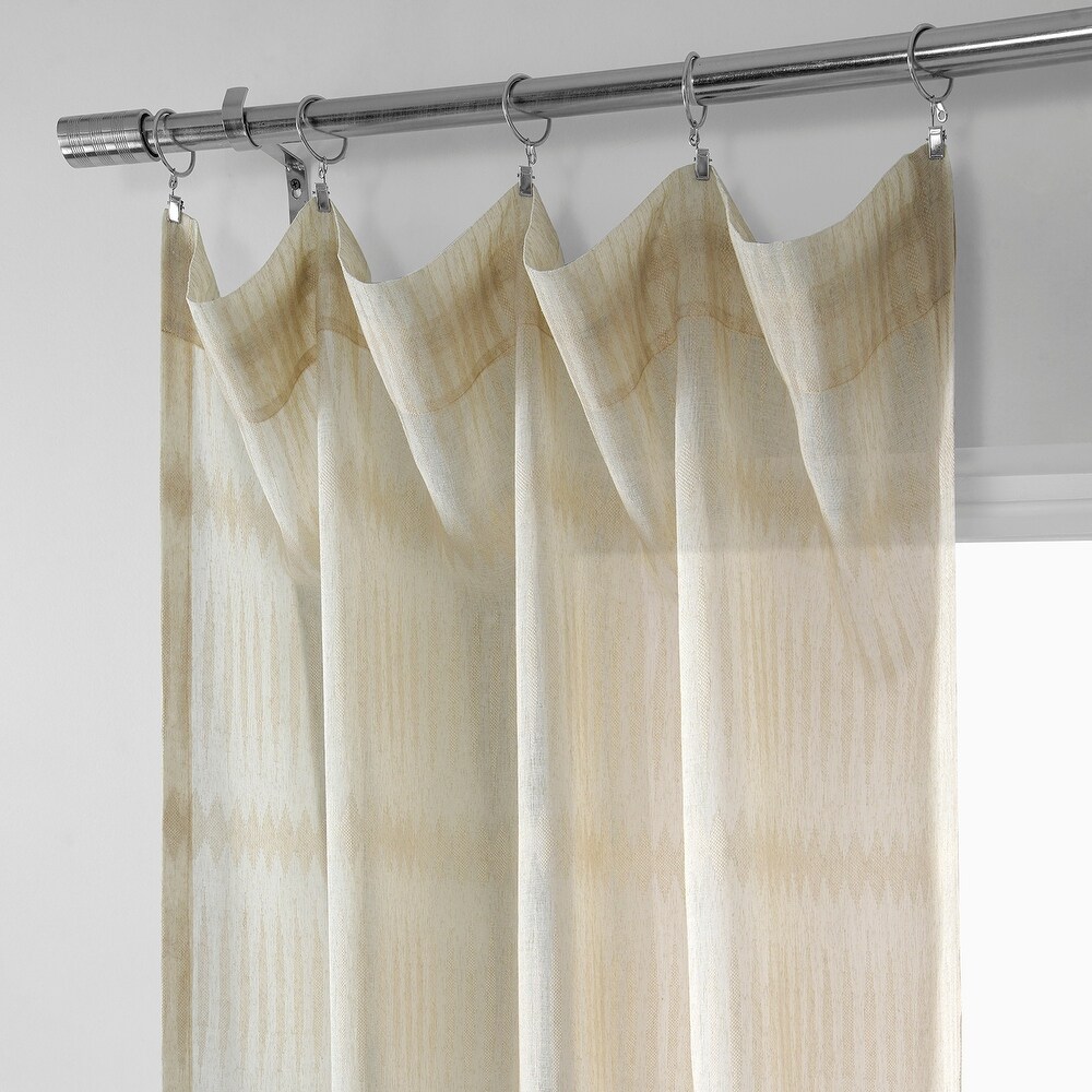 Exclusive Fabrics Polaris Patterned Linen Sheer Curtain (1 Panel)