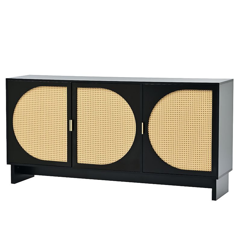 Merax Storage Cabinet with Rattan Door