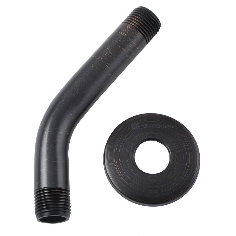 Glacier Bay 6 in. Shower Arm and Flange in Oil Rubbed Bronze 3075-503