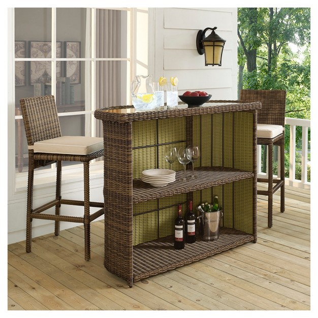 Bradenton Outdoor Wicker Bar Crosley