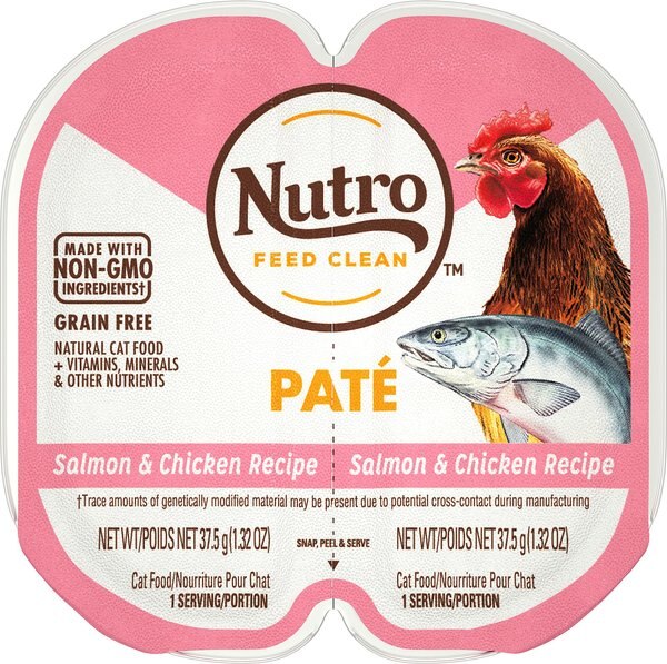 Nutro Perfect Portions Grain-Free Salmon and Chicken Paté Recipe Cat Food Trays