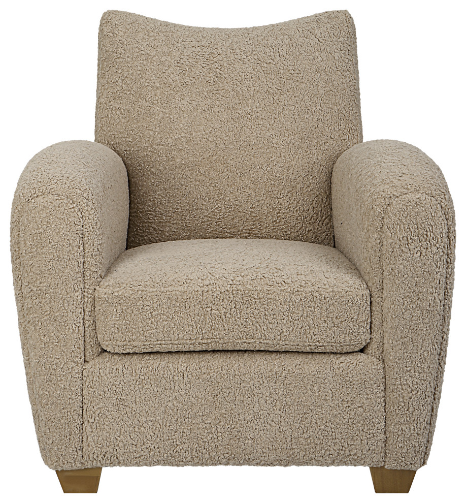 Uttermost Teddy Latte Accent Chair   Modern   Armchairs And Accent Chairs   by Zin Home  Houzz