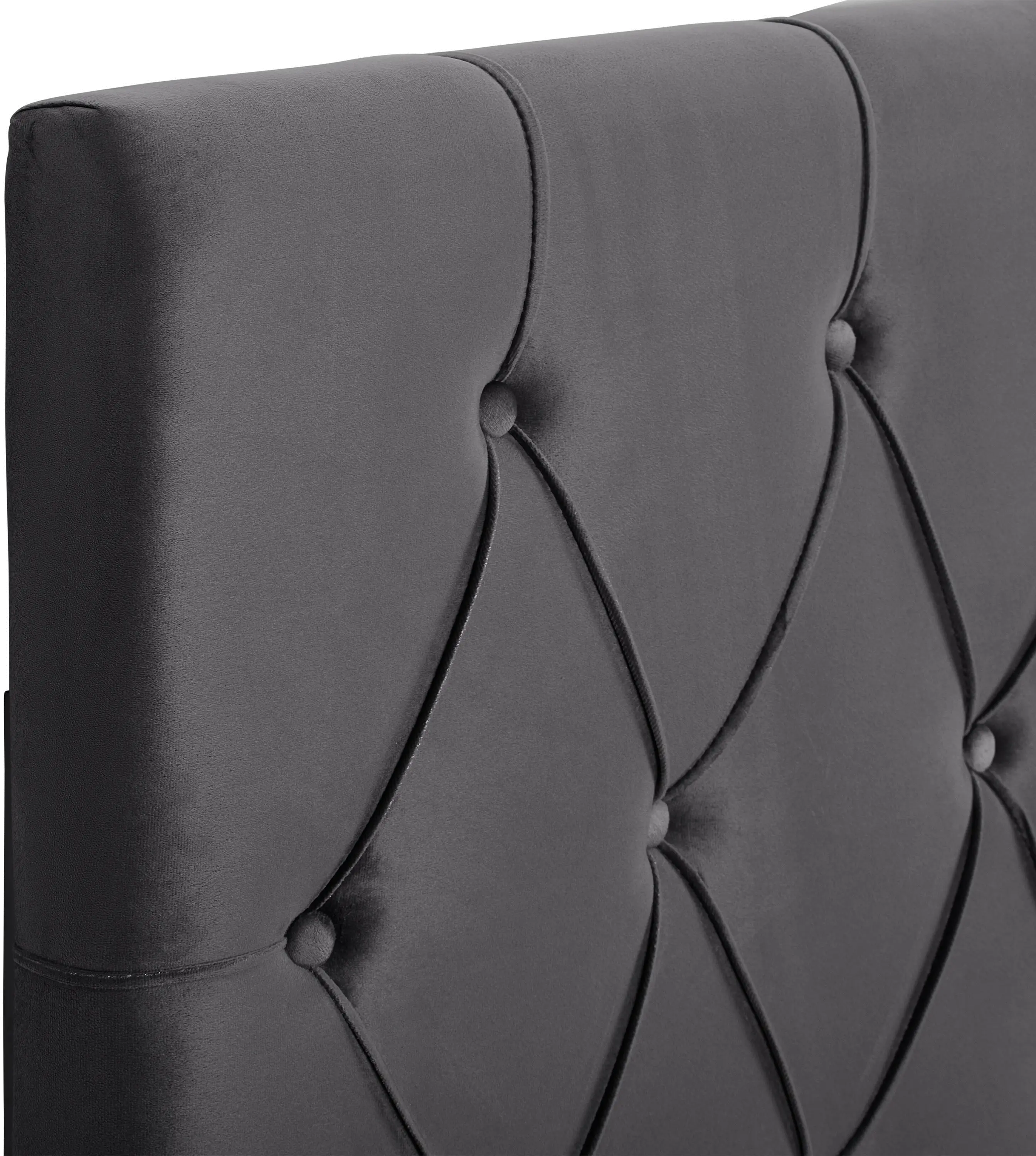 Catalina Gray Velvet Twin Headboard