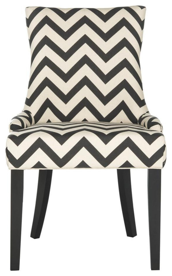 en 19 quotChevron Dining Chair set of 2 Black / White Zig Zag   Contemporary   Dining Chairs   by AED Luxury Home Decor  Houzz