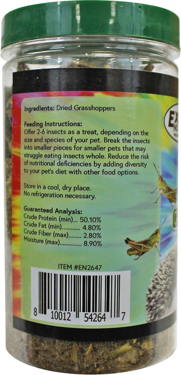 Exotic Nutrition Groovy Grasshoppers Small Animal Treats， 1.41-oz jar