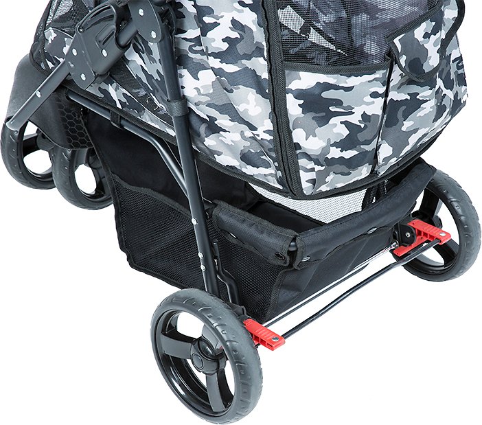 PETIQUE Razzberry Pet Stroller， Black Camo， One Size