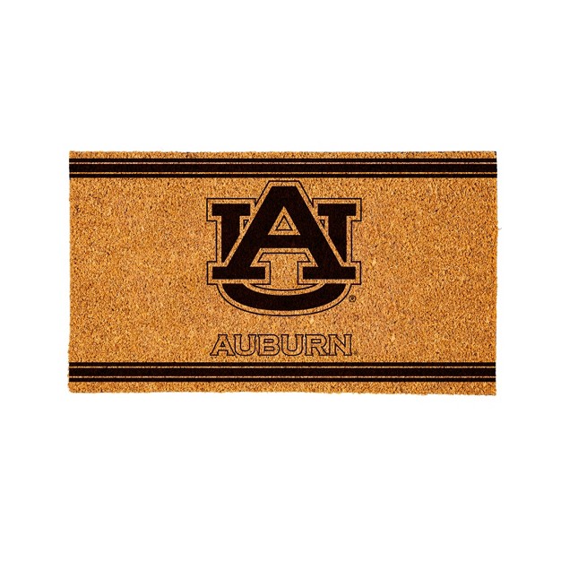 Evergreen Auburn University Logo Turf Mat Brown 28 X 16 Inches Indoor Outdoor Doormat