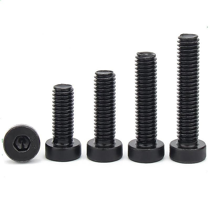 1/50pc M4 M5 M6 M8 M10 M12 M16 Grade 8.8 Steel Black Din7984 Hex Hexagon Socket Thin Low Short Profile Head Allen Cap Screw Bolt