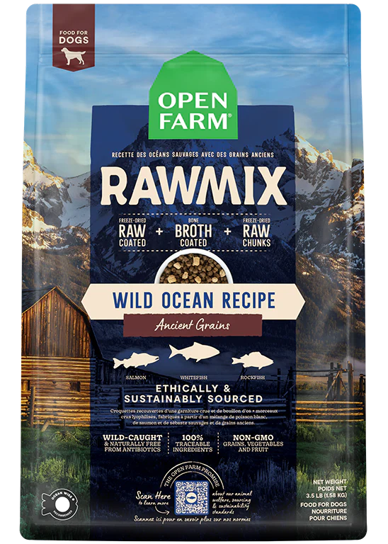 Open Farm Wild Ocean Ancient Grains RawMix Food for Dogs