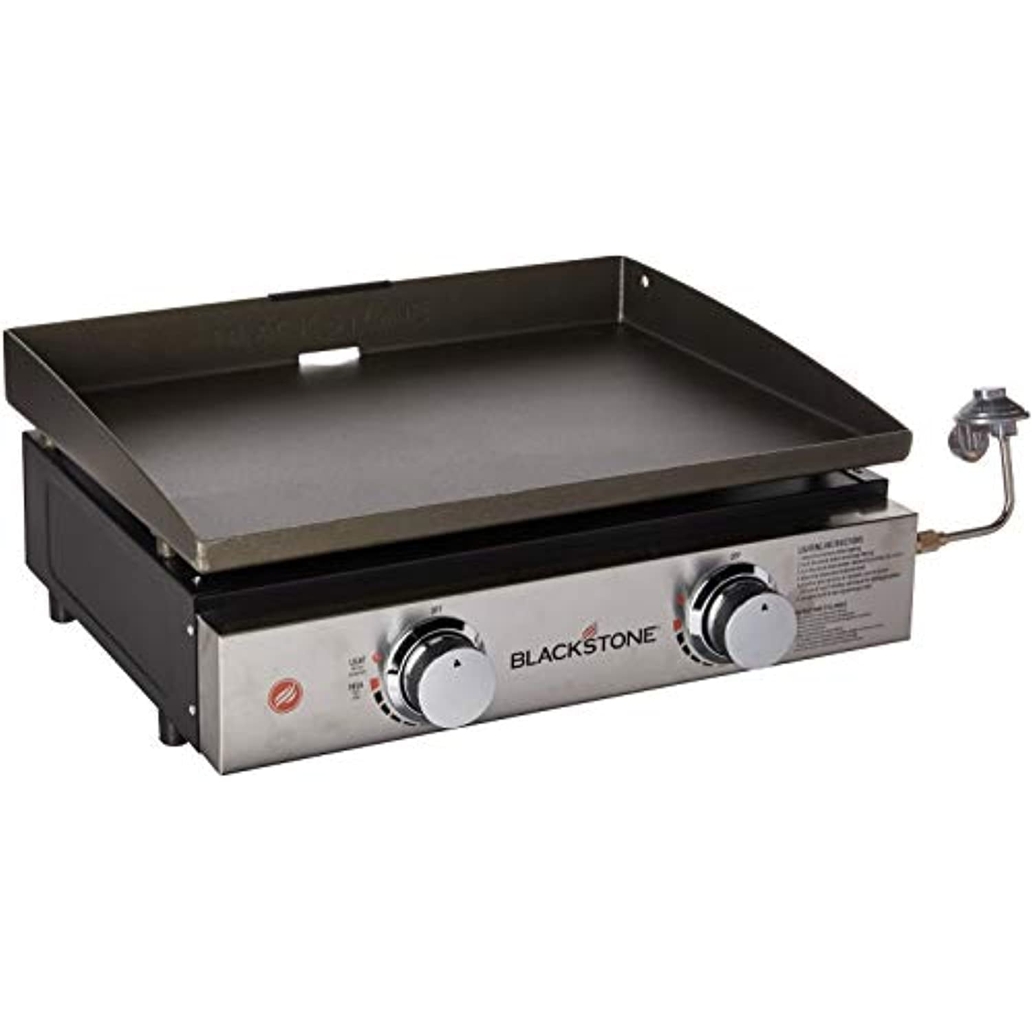 Blackstone 1666 Heavy Duty Flat Top Grill Station for Kitchen, Camp, Outdoor, Tailgating, Tabletop, Countertop  Stainless Steel Griddle with Knobs & Ignition, 22 Inch, Black