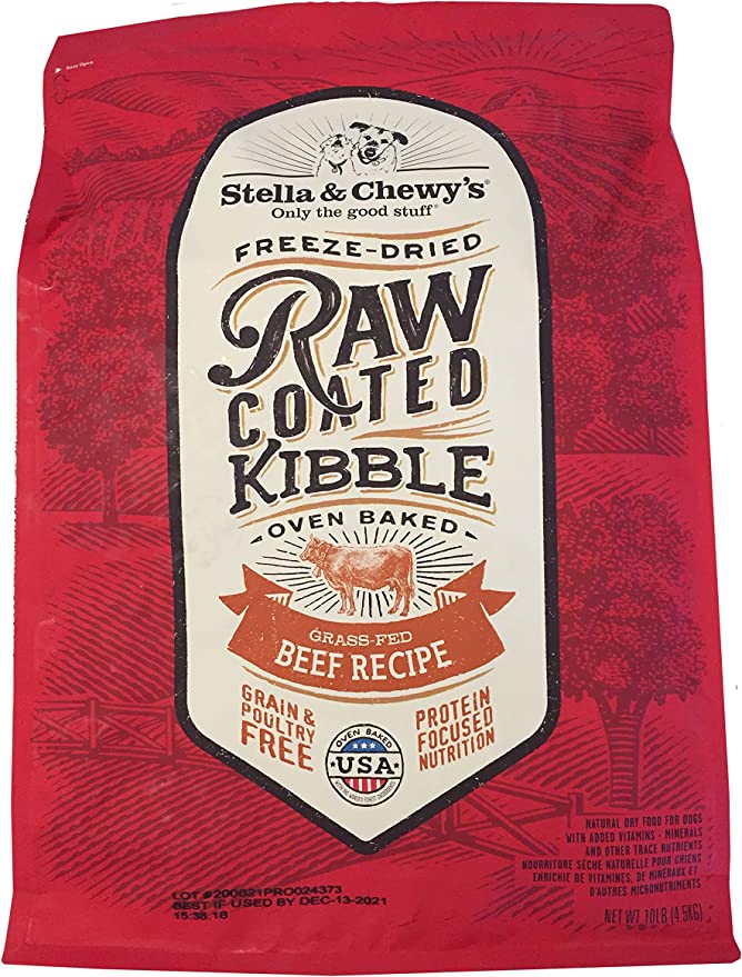 Stella and Chewy's Raw Coated Kibble Grass Fed Beef Recipe Dry Dog Food