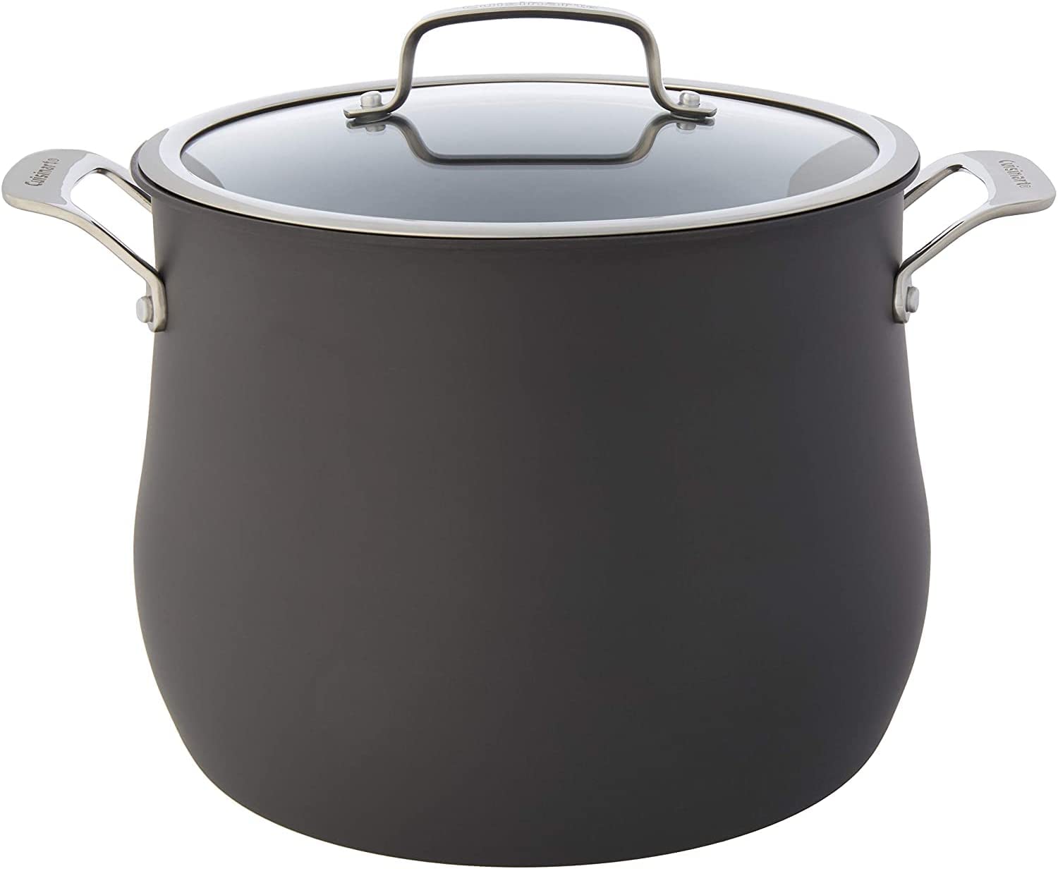 Cuisinart 6466-26 Hard Anodized 12-Quart Contour-Stainless-Steel-Cookware， Stockpot w/Cover