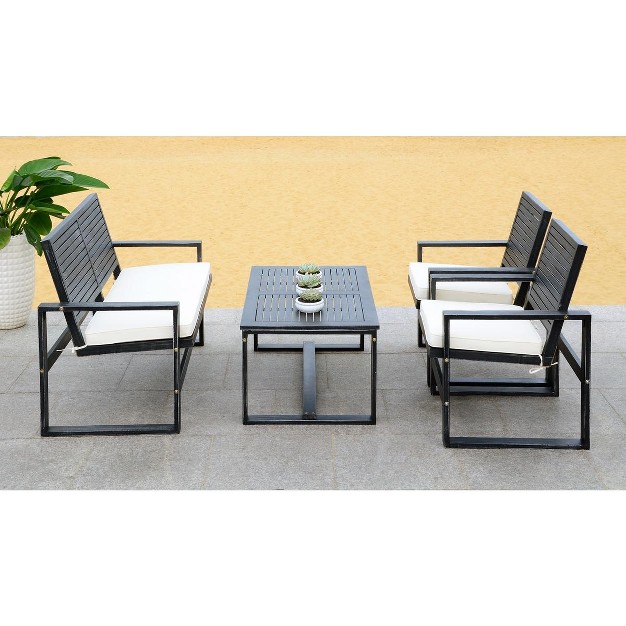 Ozark 4 Piece Patio Outdoor Living Set Safavieh