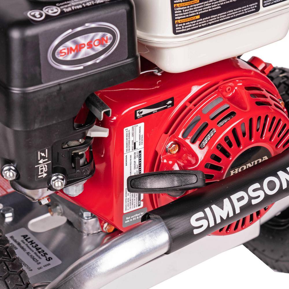 SIMPSON Aluminum 3600 PSI 2.5 GPM Gas Cold Water Pressure Washer with HONDA GX200 Engine ALH3425-S