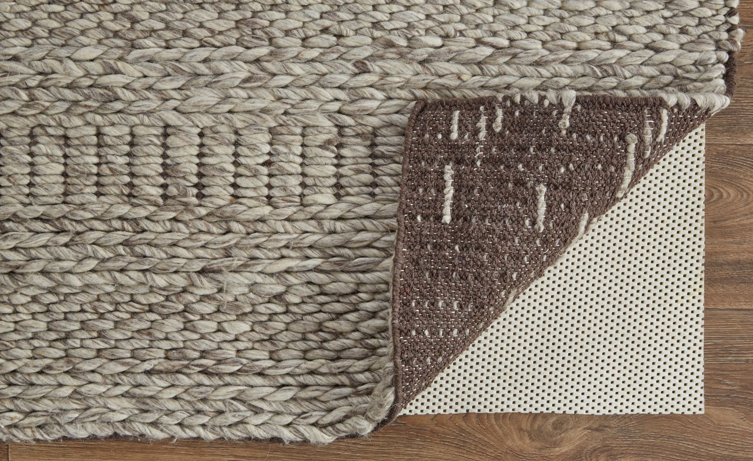 Genet Hand Woven Ivory and Gray Rug by BD Fine