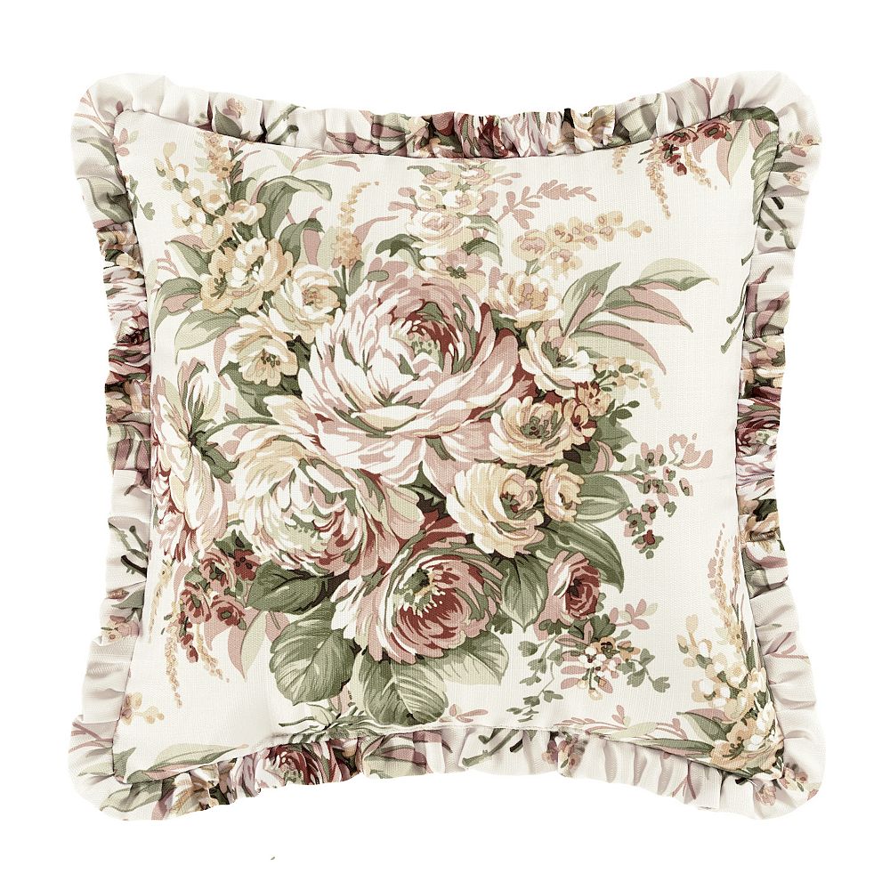 Royal Court Estelle Coral 16 Square Throw Pillow